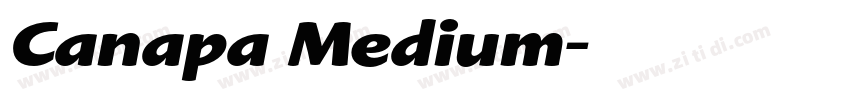 Canapa Medium字体转换